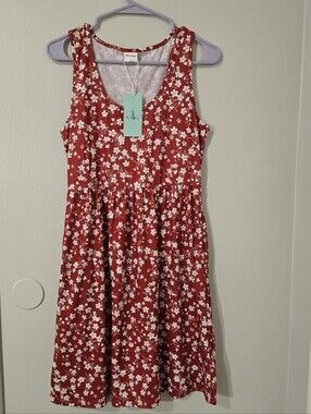 Red Floral Summer Dress